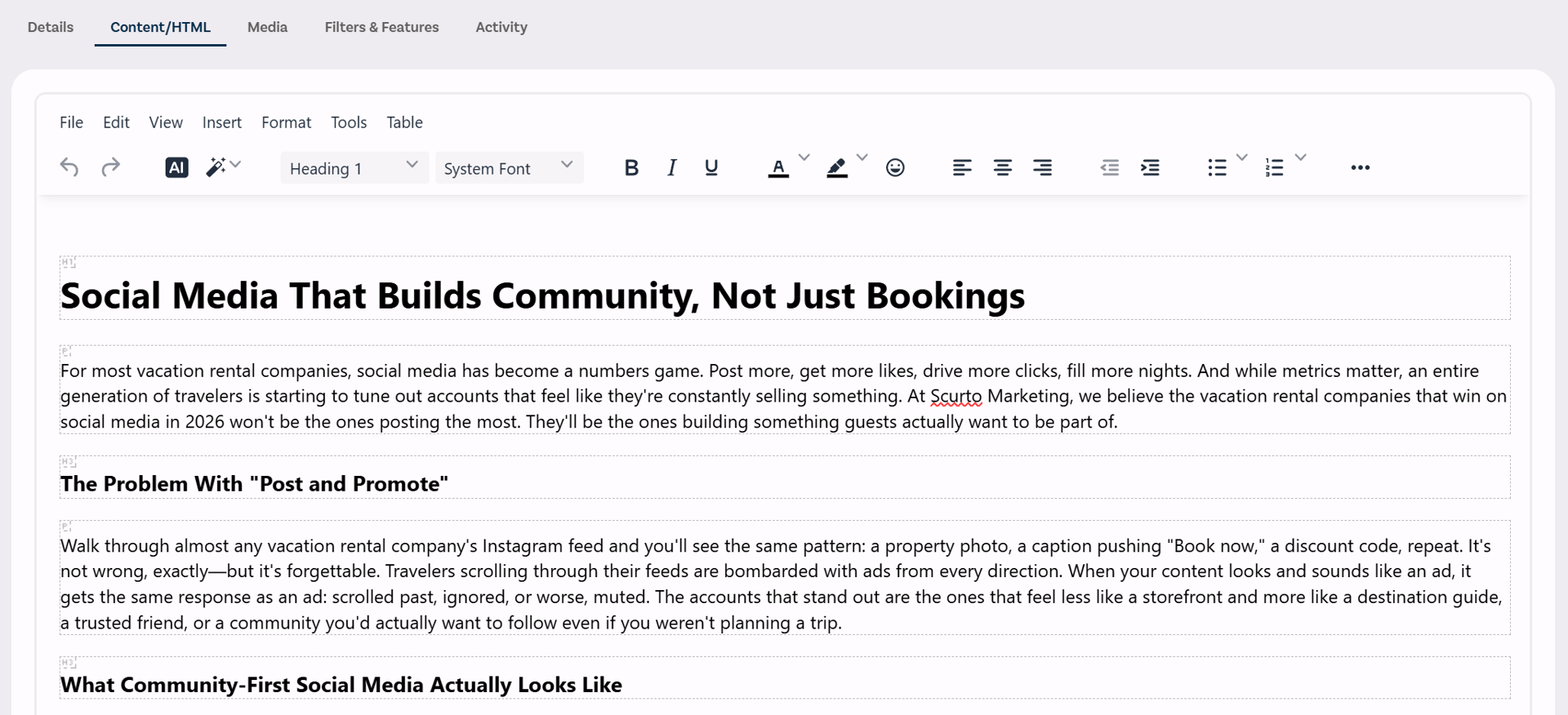 A Better Tabbed Layout for Editing Content A Better Tabbed Layout for Editing Content